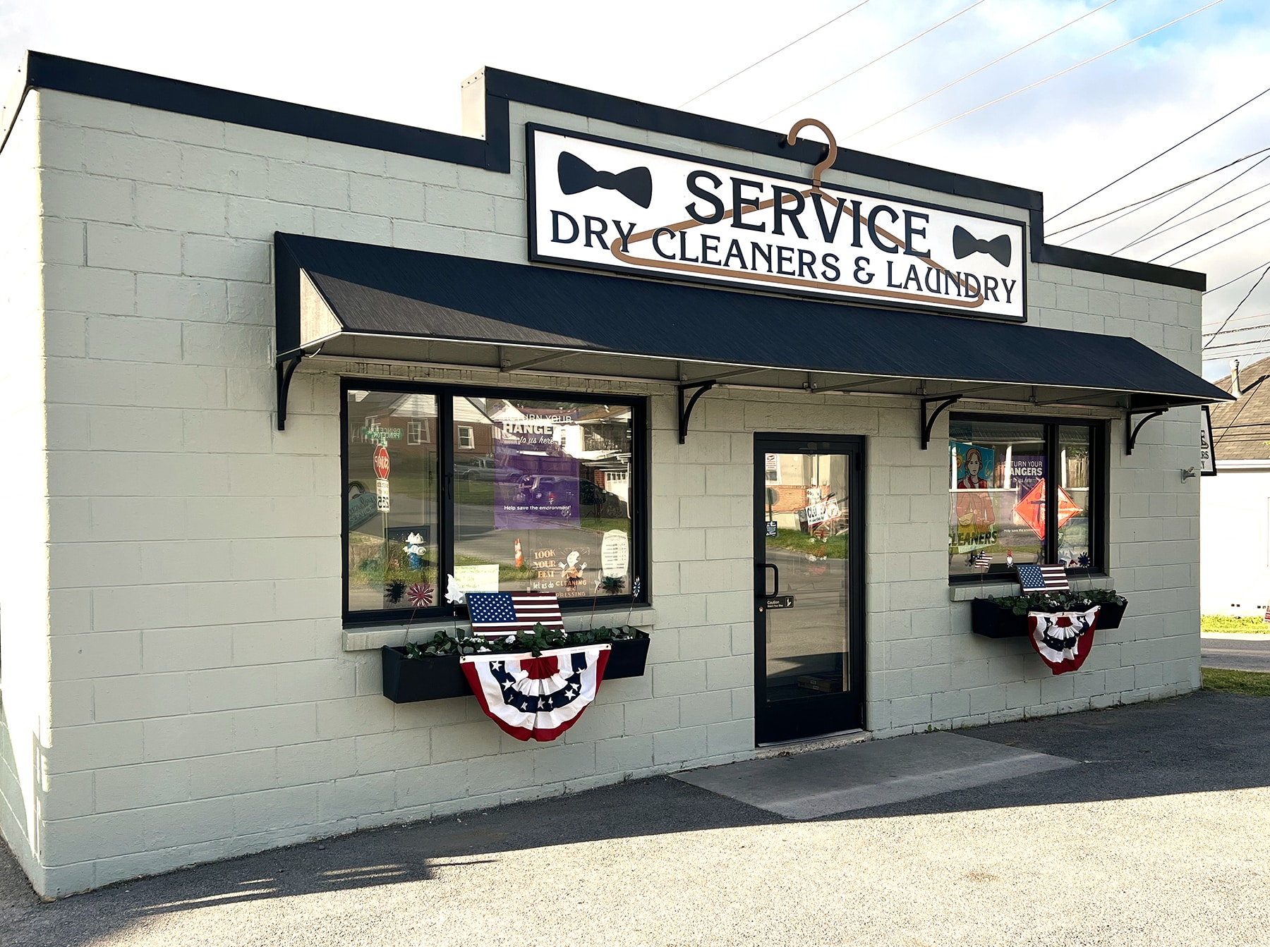 This is a photo of Service Cleaners Inc. storefront, located in Princeton.
